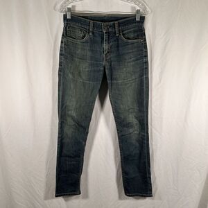 Levis 511 Jeans Men's 29x30 Medium Wash Distressed Pockets Button Zip Cotton Ble